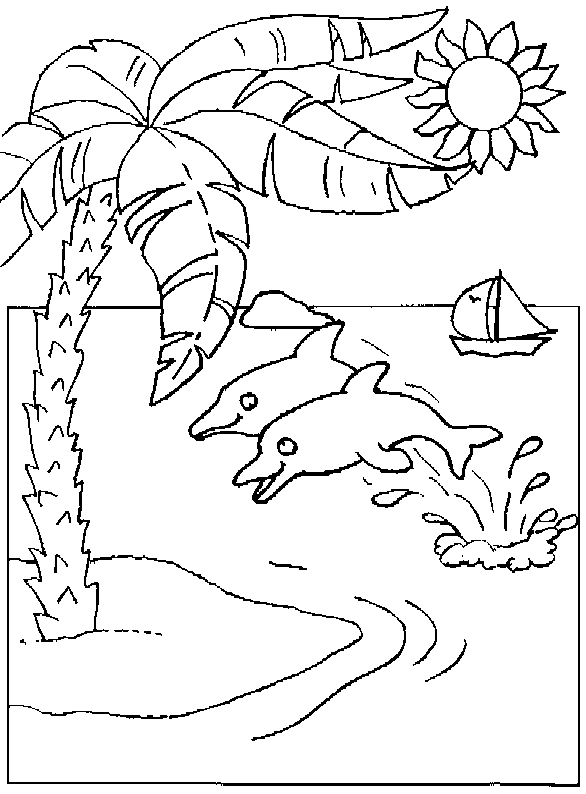 Palm Tree Coloring Pages For Kids - Coloring Home