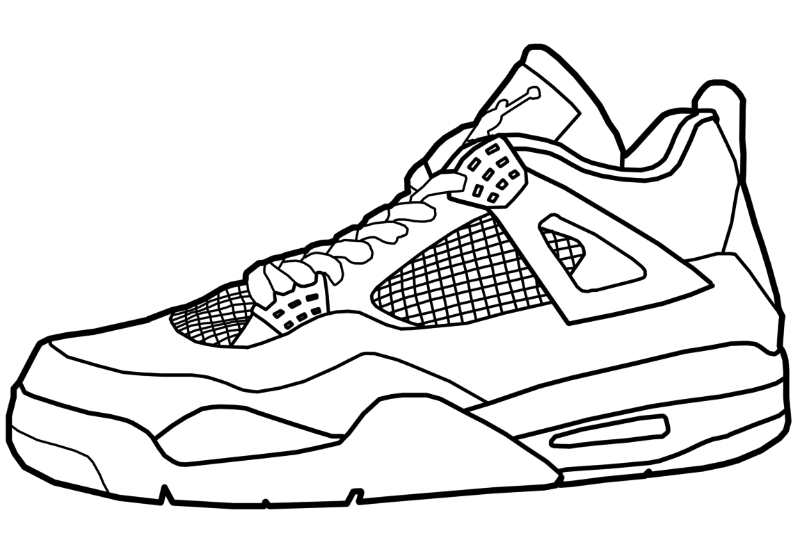 Air Jordan Shoe Colouring Pages Page Sketch Coloring Page
