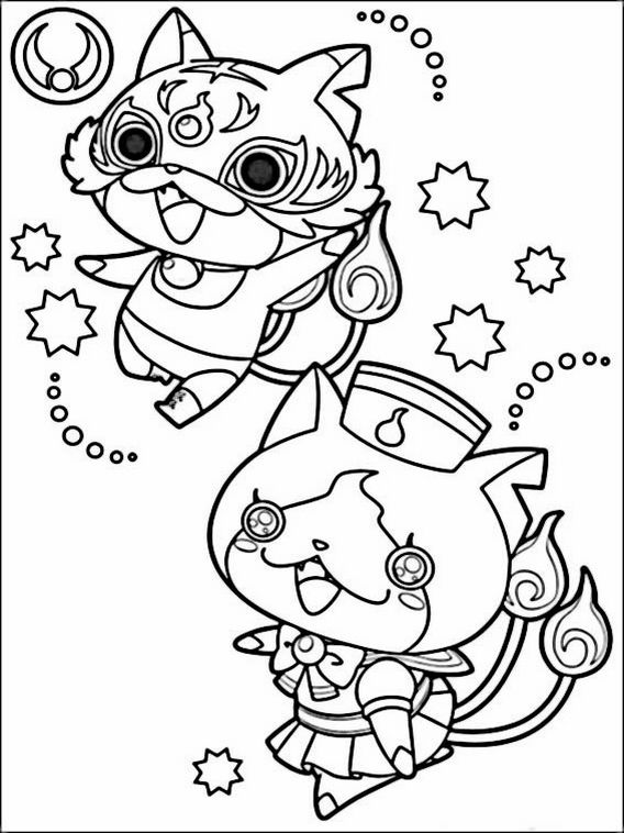 Yo-kai Watch Coloring Pages 1 | Coloring pages, Super ...