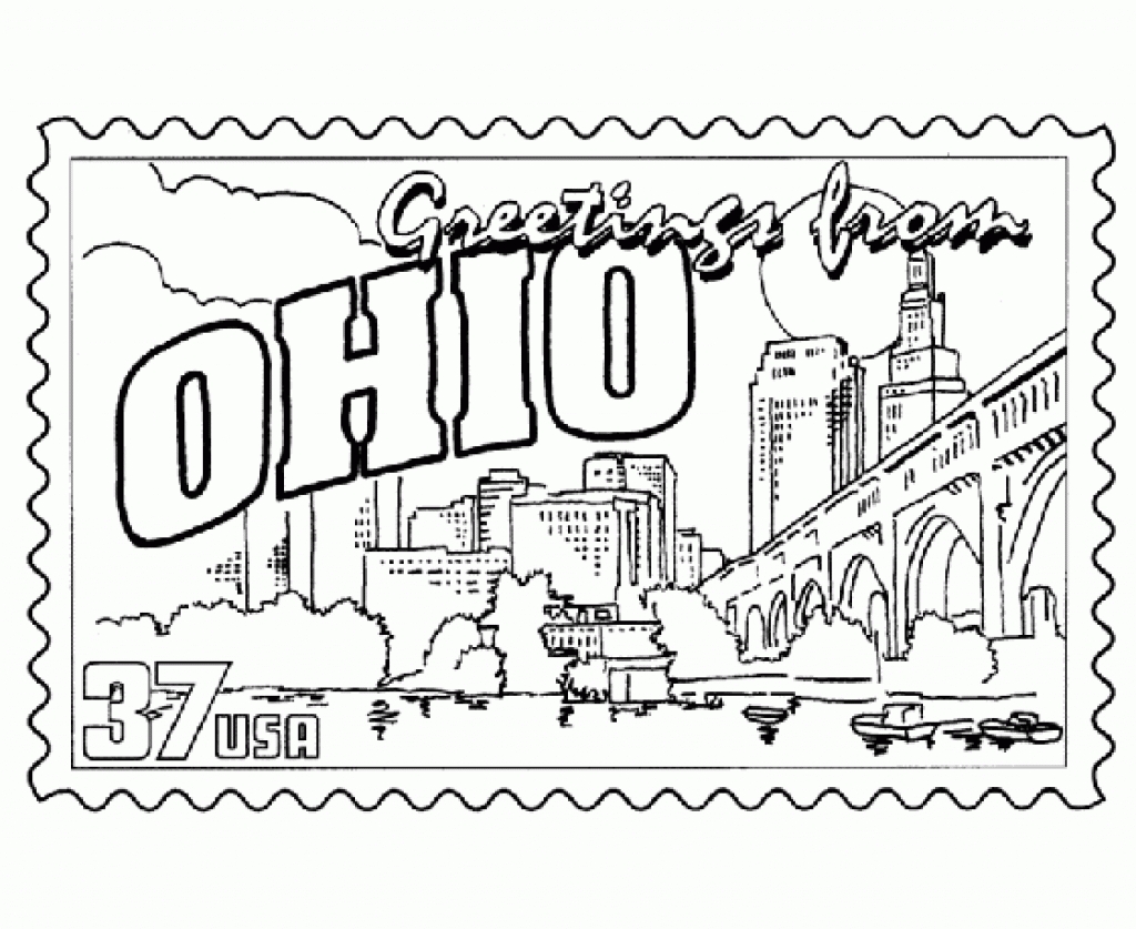 ohio state coloring pages for free - photo #4
