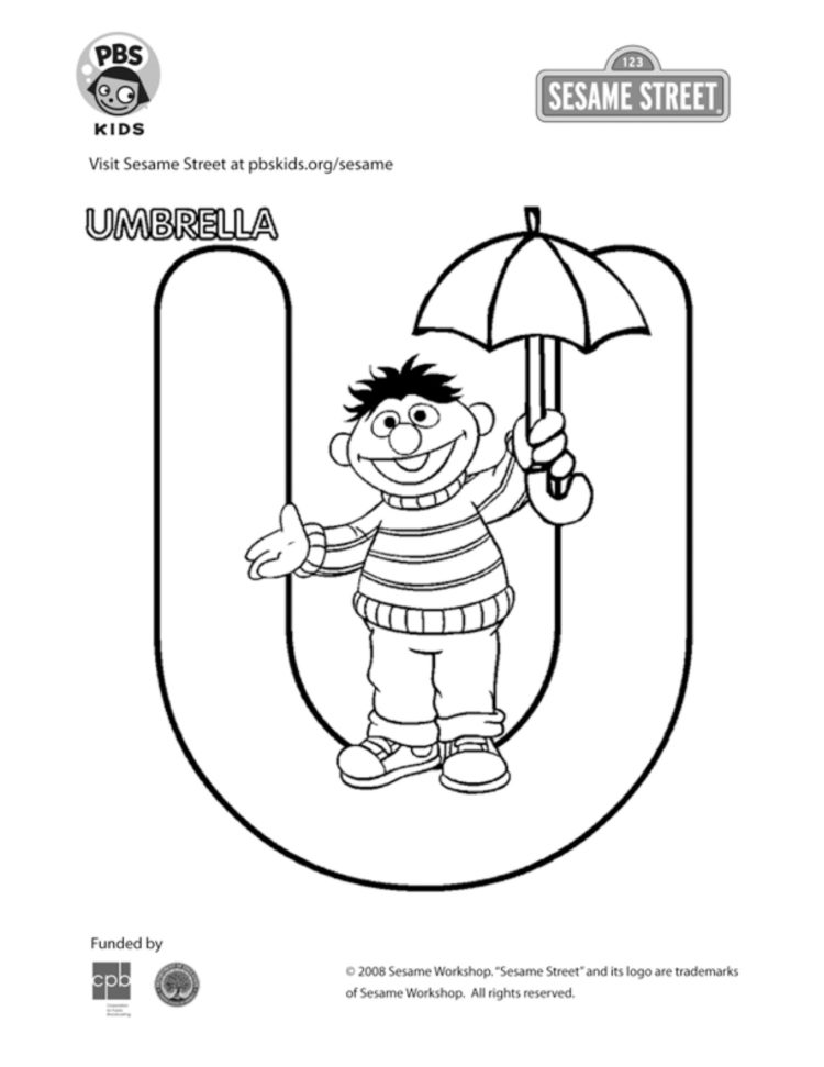 The Letter U Coloring Page | Kids Coloring… | PBS KIDS for Parents