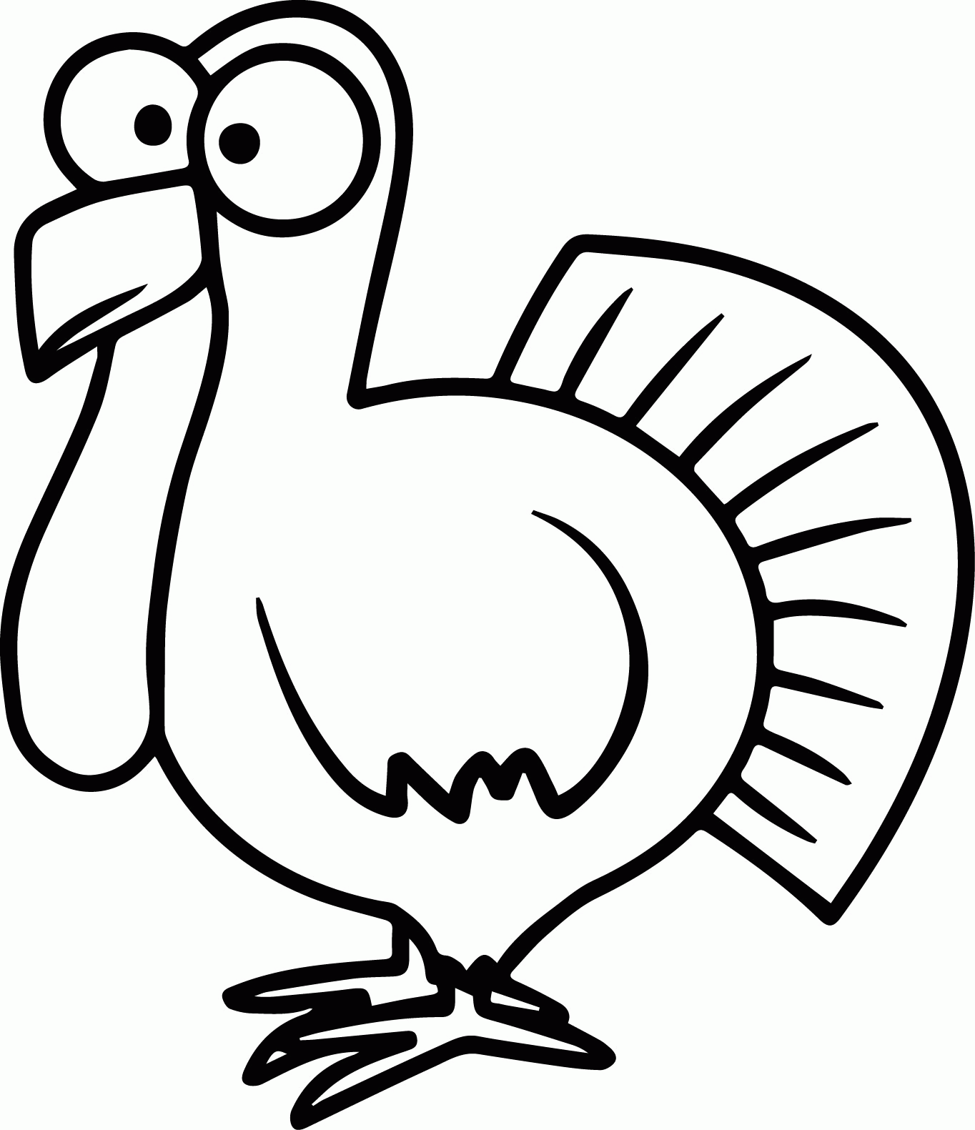 Coloring Pages Turkey Cartoon - Coloring Home