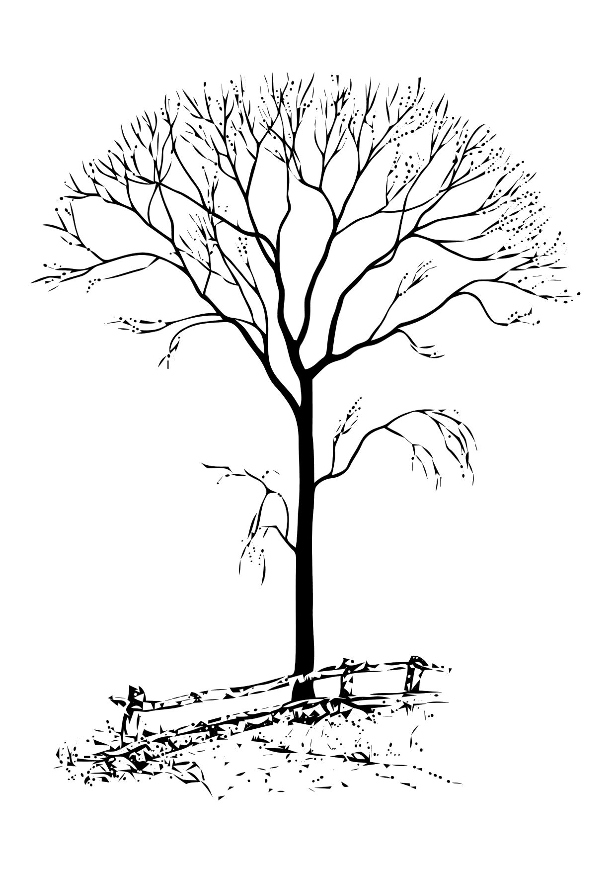 Coloring Pages : Free Printable Tree Coloring For Kids Leaf ...