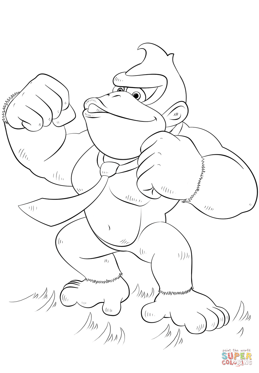 Donkey Kong Coloring Pages Printable Coloring Home