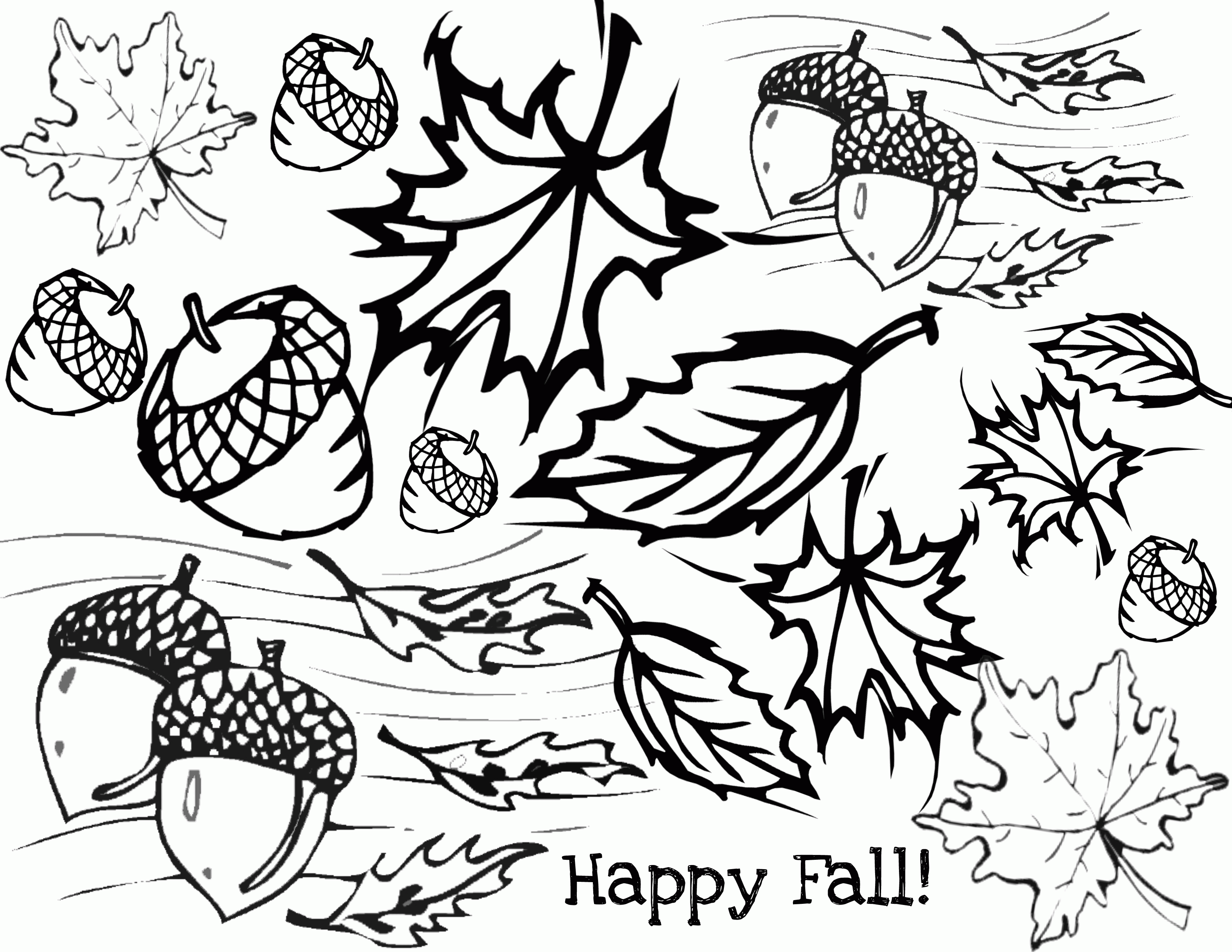 Free Fall Coloring Pages Printable - Coloring Home