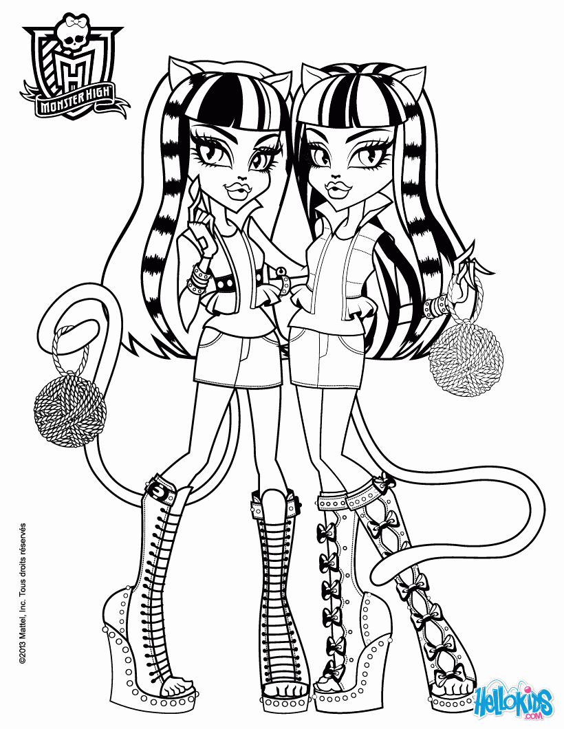 Monster High Coloring Pages For Kids Nice - Coloring pages