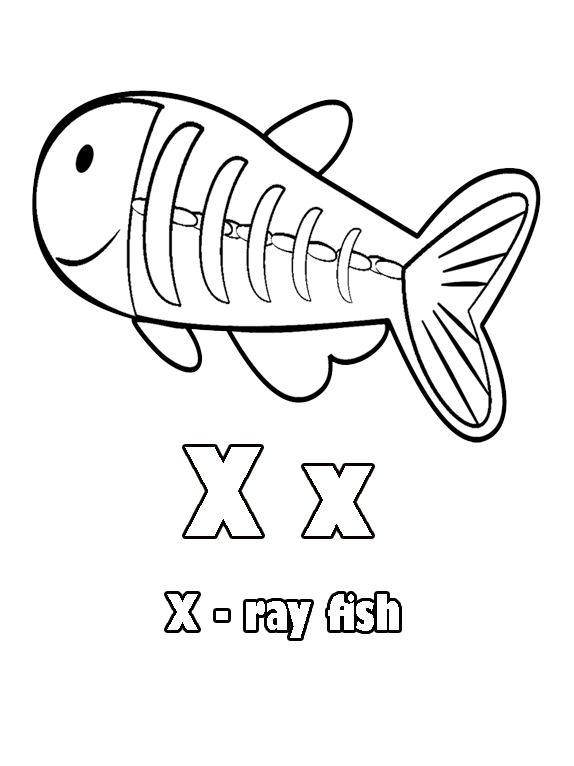 X Ray Fish Coloring Page