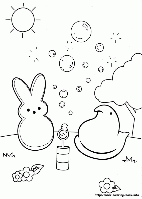 Marshmallow Peeps Coloring Pages - Coloring Home