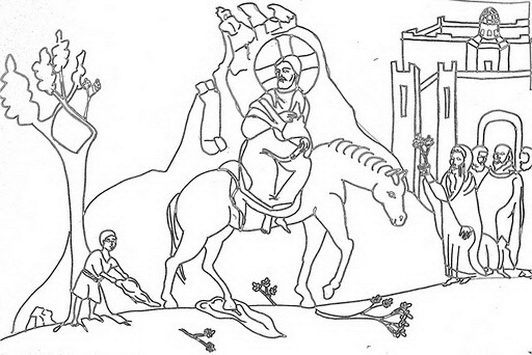 The Triumphal Entry Coloring Page - Coloring Home