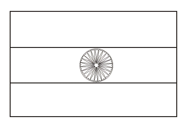 India Flag Coloring Page