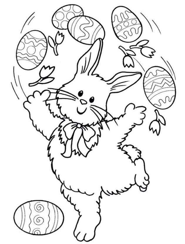 Printable easter-bunny-coloring-pages