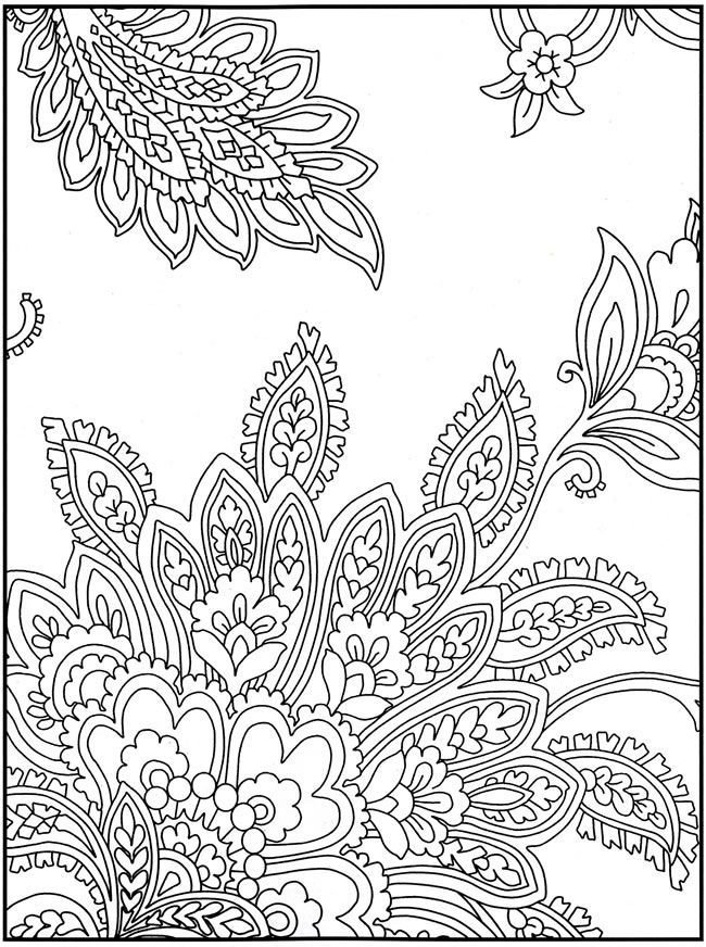 Paisley Pattern Coloring Pages To Print Coloring Page For Kids ...