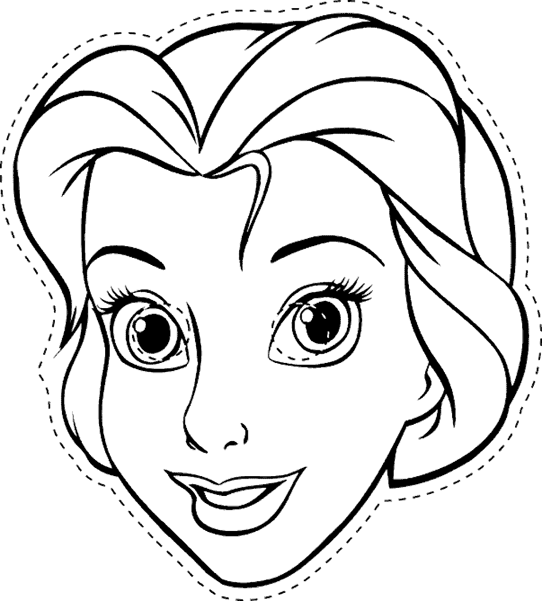 Printable Belle Face Coloring Pages #5262 Belle Face Coloring ...