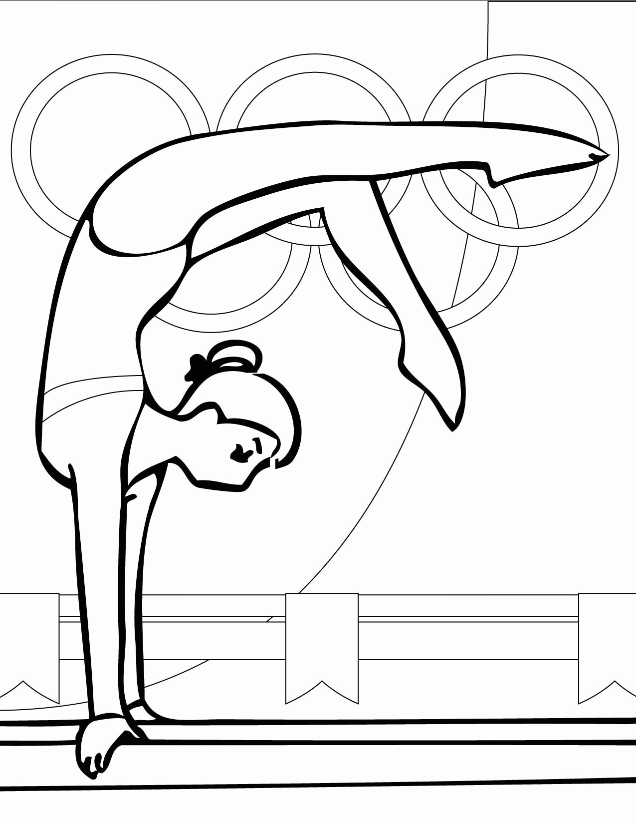 Coloring Pages Of Gymnastics Coloring Home