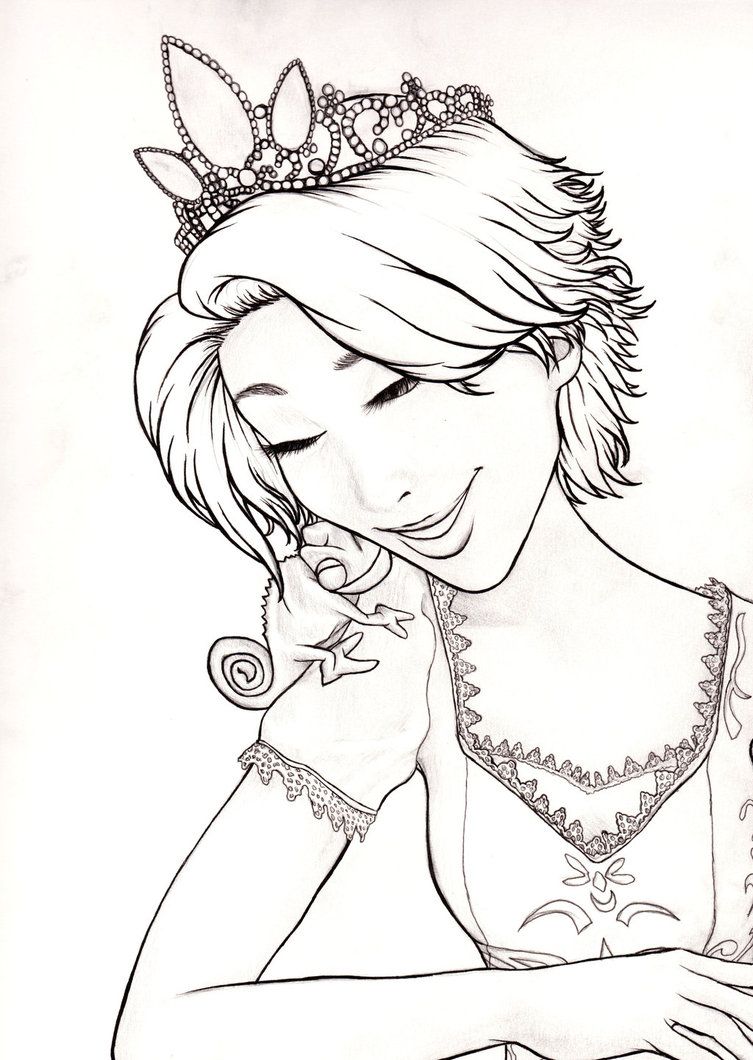 Disney : Rapunzel and Pascal WIP by kimberly-castello on DeviantArt