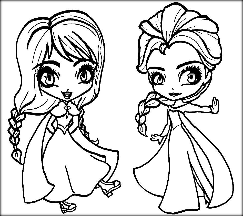 Disney Frozen Coloring Pages Anna And Elsa Coloring Home