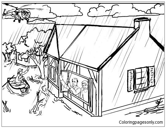 Flood Coloring Page - Free Coloring Pages Online