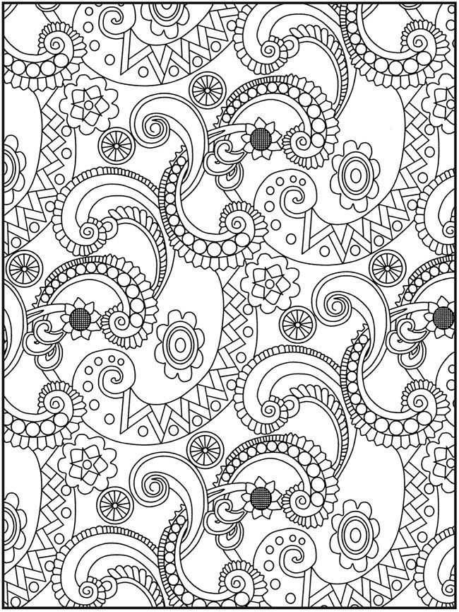16 Pics of Free Printable Paisley Coloring Pages - Adult Paisley ...