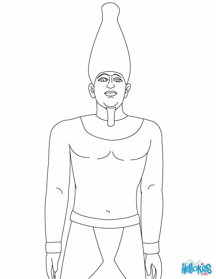 PHARAOH coloring pages - Egyptian god