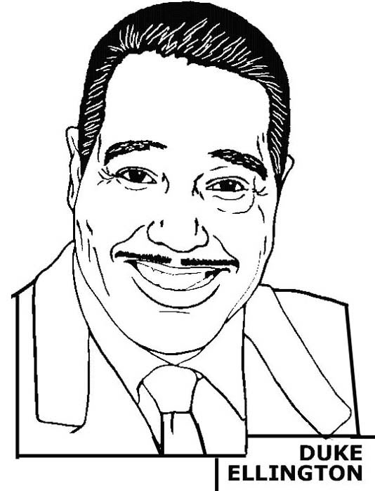 Every Month Is Black History Month: Black History Coloring Pages: Duke Ellington Coloring Page