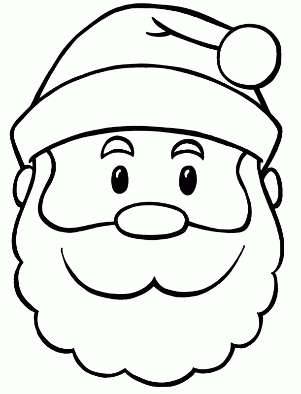 Picture Of Santa Claus Face Coloring Home