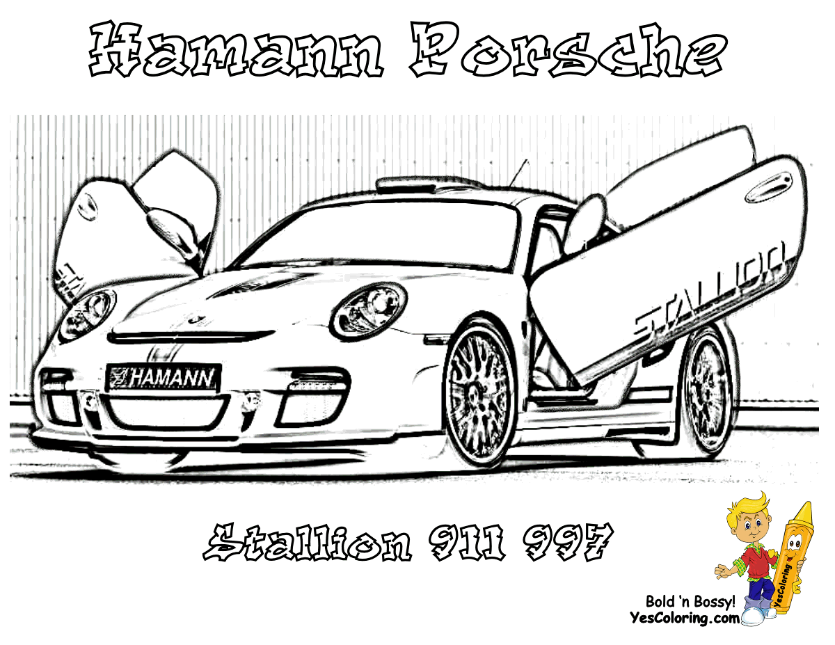 Porsche 911 Turbo Coloring Pages Coloring Pages