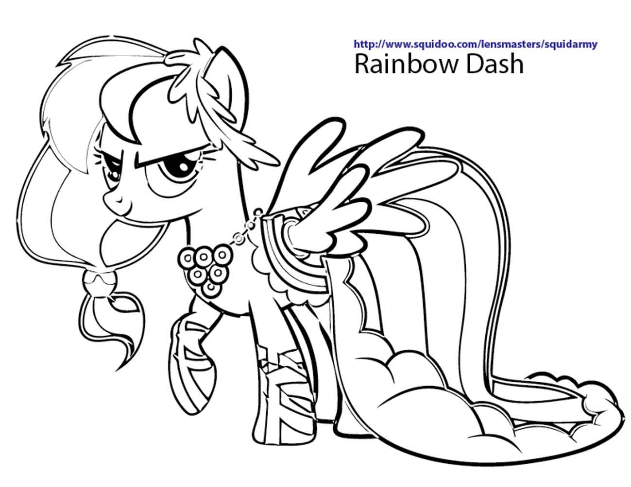 My Little Pony Coloring Pages Rainbow Dash Equestria Girls