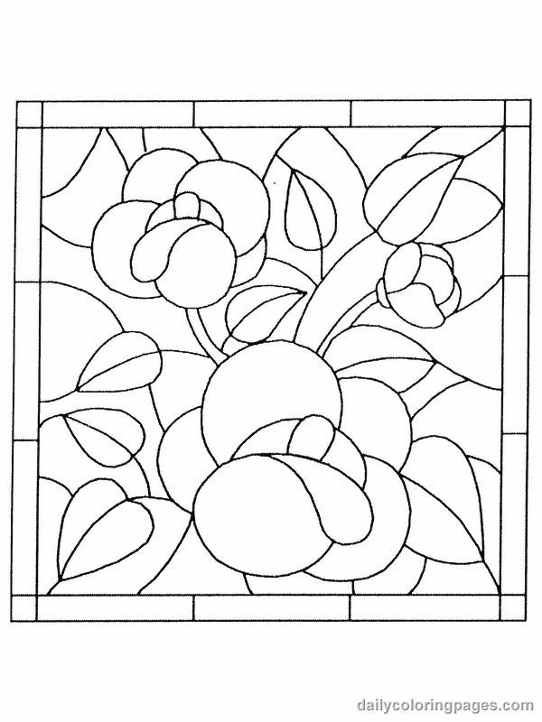 Church Stain Glass Window Coloring Pages For Adults - Coloring ...