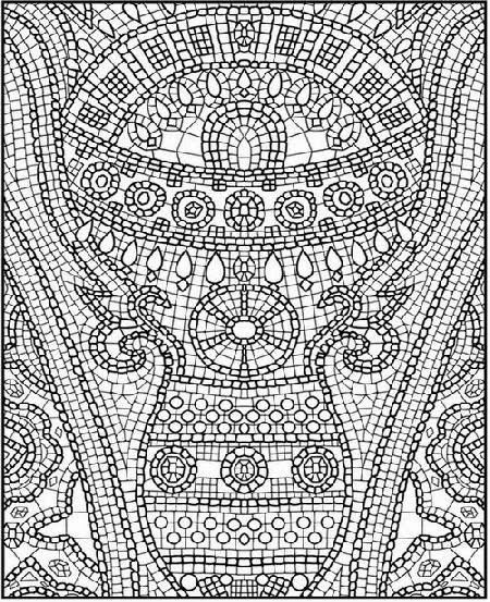 mosaic coloring pages - High Quality Coloring Pages