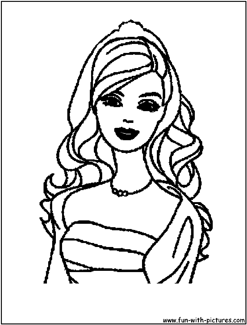 9 Pics Doll Face Barbie Coloring Pages