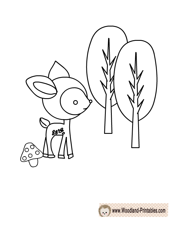 Woodland Creatures Coloring Pages - Coloring Home