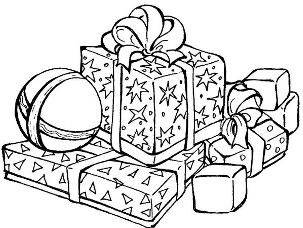 Presents Coloring Page Coloring Home