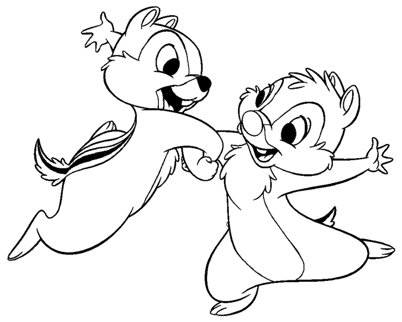 Chip & Dale Coloring Pages