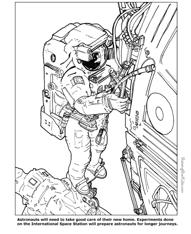 Astronaut coloring pages to print 006