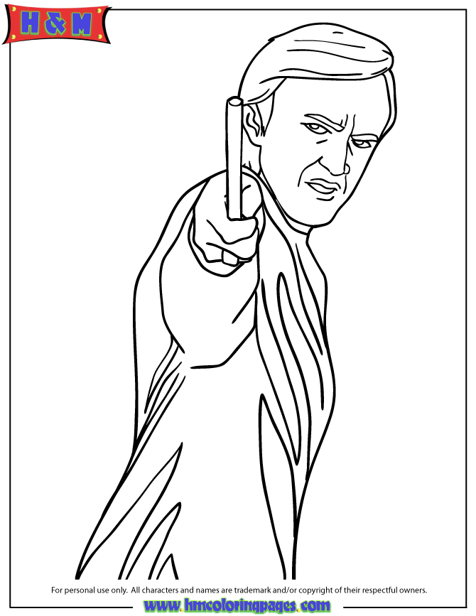 Draco Malfoy Character From Harry Potter Series Coloring Page | H ...