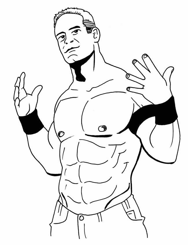 Wwe John Cena Coloring Pages Coloring Home