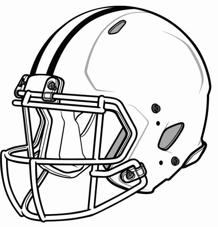 NFL Football Helmet For Games Coloring Pages - Football Coloring 