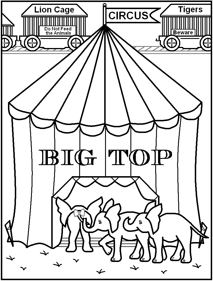 Circus Coloring Pages Printable Coloring Home