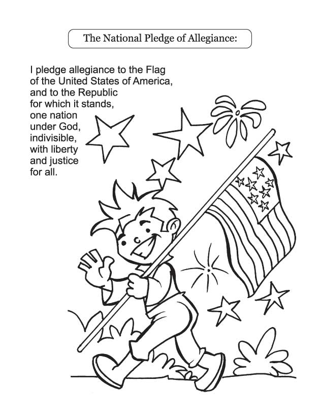 Pledge Of Allegiance Coloring Page Coloring Home