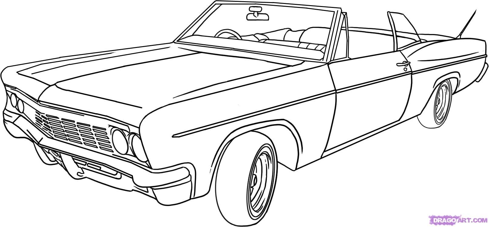 11 Pics Lowrider Car Coloring Pages Art Drawings