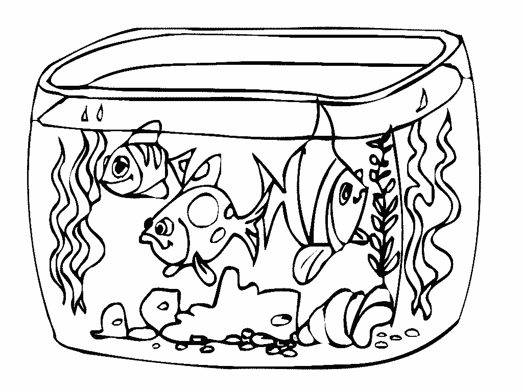 Fish Tank | Free Coloring Pages on Masivy World