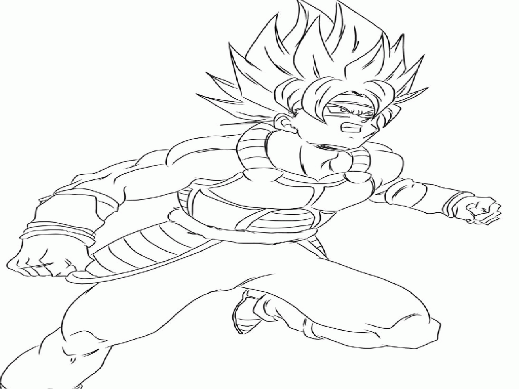 Dragon Ball Z Coloring Pages Bardock High Quality Coloring Pages · Super Saiyan