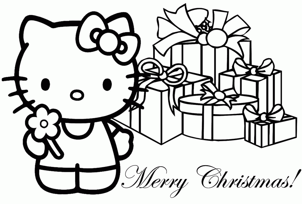 Genius Hello Kitty Merry Christmas Coloring Pages Sheets Coloring ...