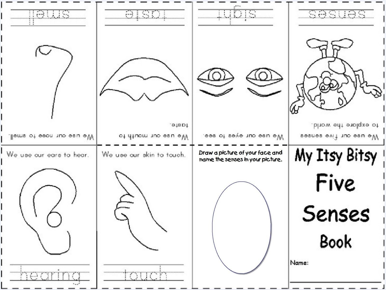 Five Sense Coloring Pages For Kids Coloring Home