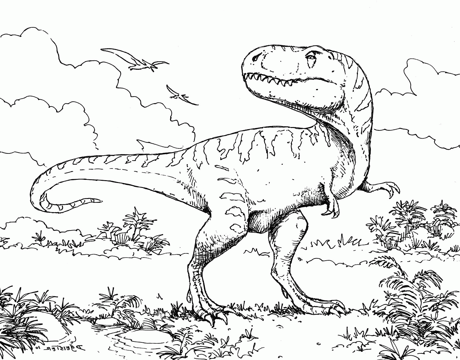 dinosaur coloring book printable - High Quality Coloring Pages
