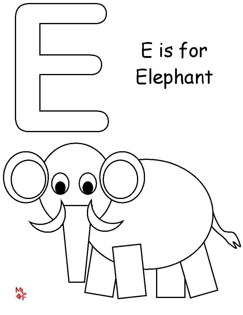 The Letter E Coloring Pages - Coloring Home