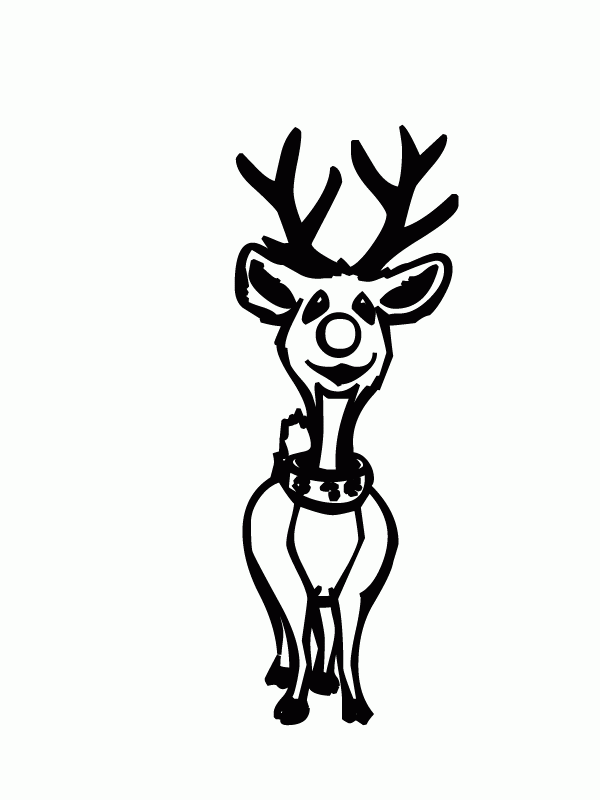 Reindeer Head Coloring Pages - Coloring Home