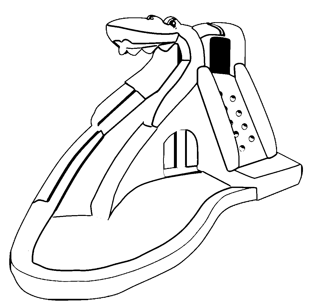Amusement Water Slide Coloring Page | Wecoloringpage
