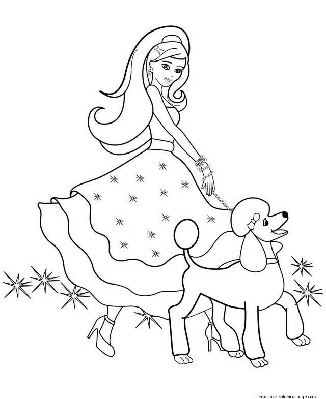 Printable beautiful barbie coloring pages for girls to printFree ...