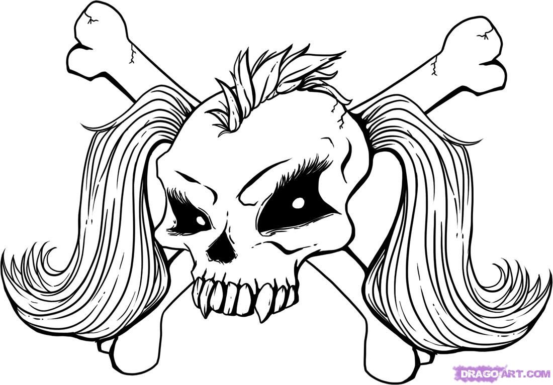 Skull Graffiti Coloring Pages Coloring Home